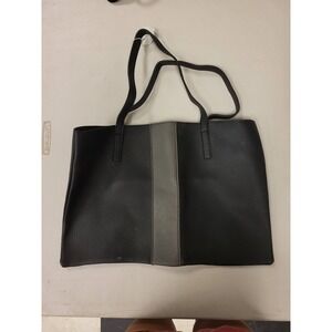 Vince Camuto Tote Bag Black Faux Leather Shoulder Bag Purse Handbag Womens
